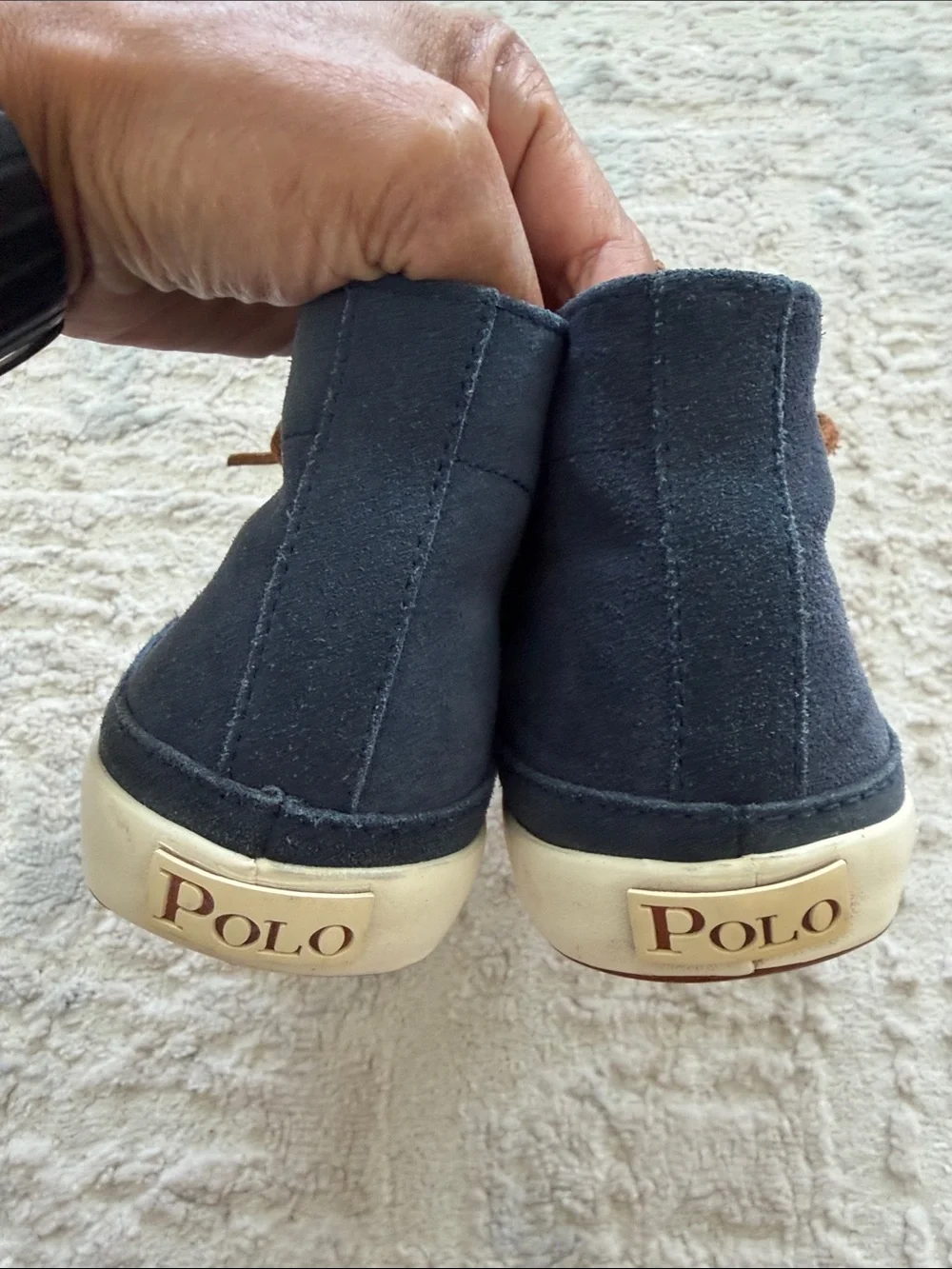 Polo Ralph Lauren navy suede